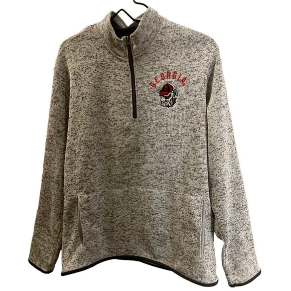 Champion Other - Champion GEORGIA BULLDOGS UGA Football Pullover Gray Zipper Sweater Men Size M